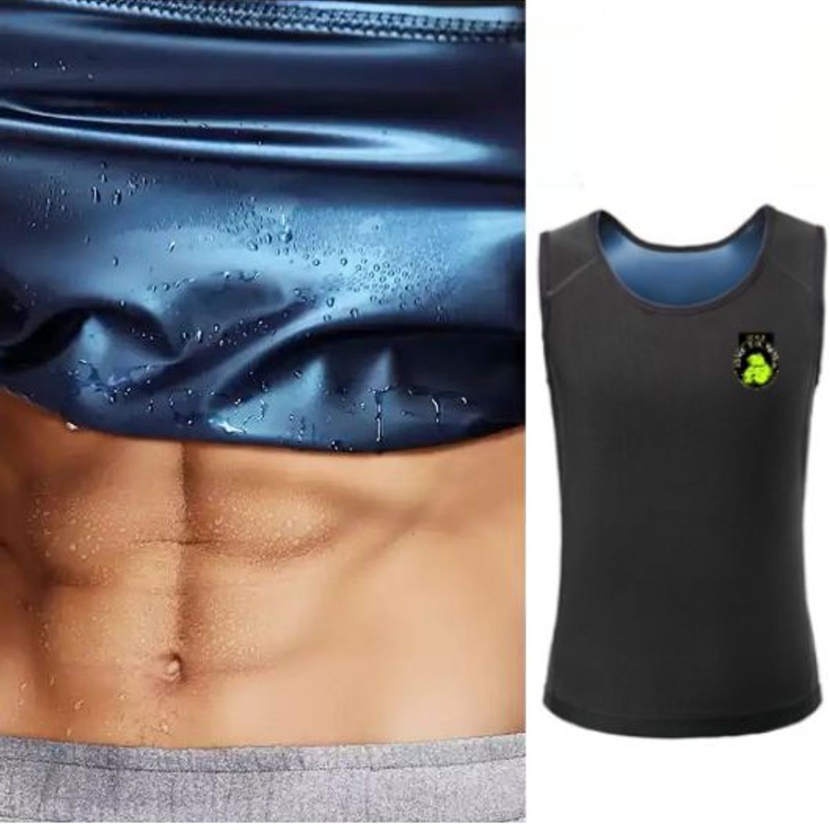 GENERICO - FAJA REDUCTORA TERMICA CAMISETA SAUNA SHAPER HOMBRE TALLA LXL