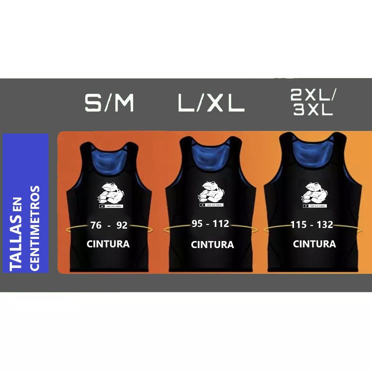 GENERICO - FAJA REDUCTORA TERMICA CAMISETA SAUNA SHAPER HOMBRE TALLA LXL