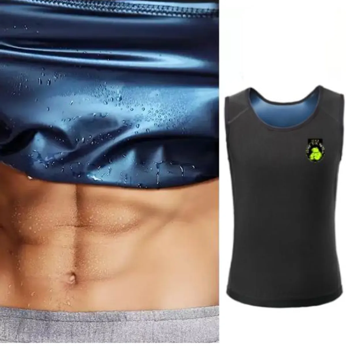 GENERICO - FAJA REDUCTORA TERMICA CAMISETA SAUNA SHAPER HOMBRE TALLA 2Y3XL