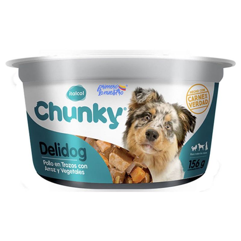 CHUNKY - Chunky Delidog Pollo Con Arroz y Vegetales  Perro x 156g