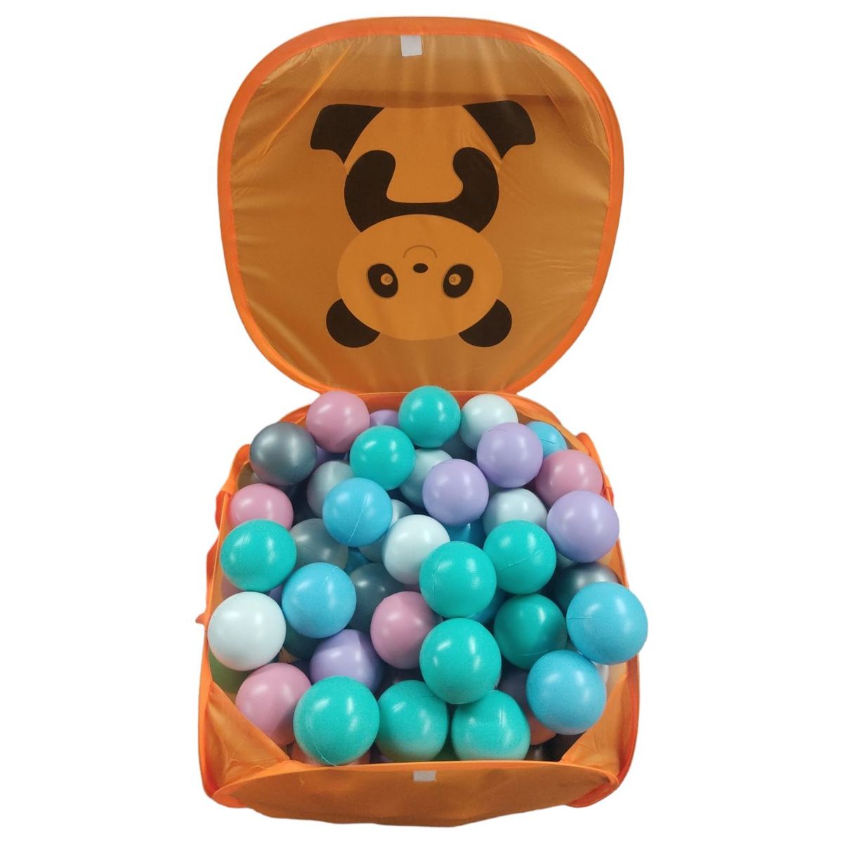 GENERICO - PELOTAS DE COLOR PASTEL NIÑA X 180 MAS CANASTA DE JUGUETES