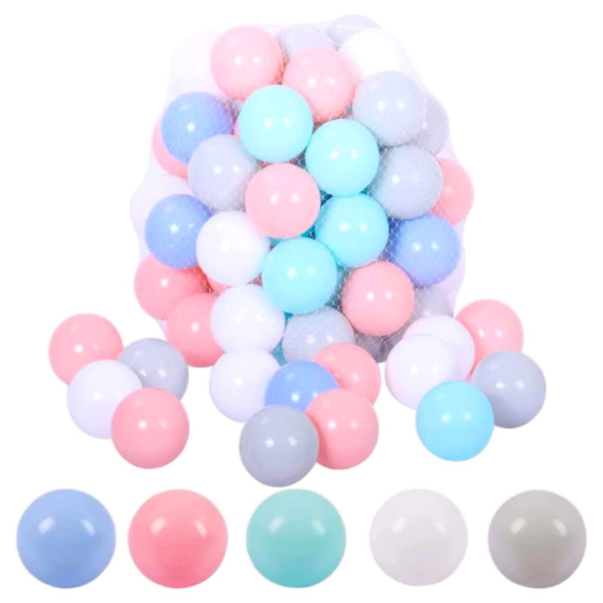 GENERICO - PELOTAS DE COLOR PASTEL BULTO X 200