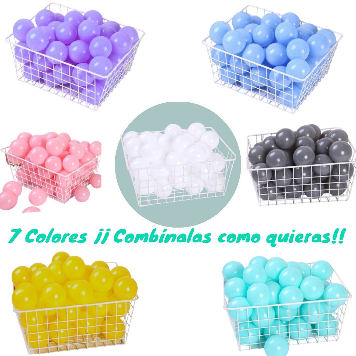 GENERICO - PELOTAS DE COLOR PASTEL BULTO X 100