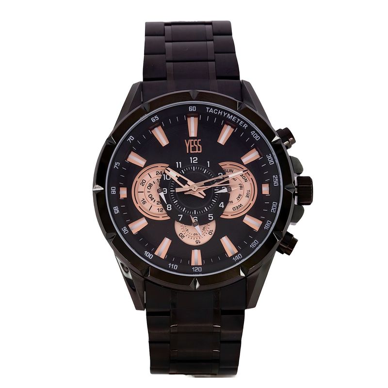 YESS - Reloj de Caballero Yess Análogo Original en Acero Resistente al agua