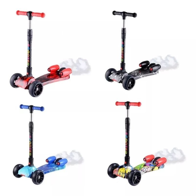 GENERICO - Patineta Scooter Humo Bluetooth Luces y Sonidos Rosa