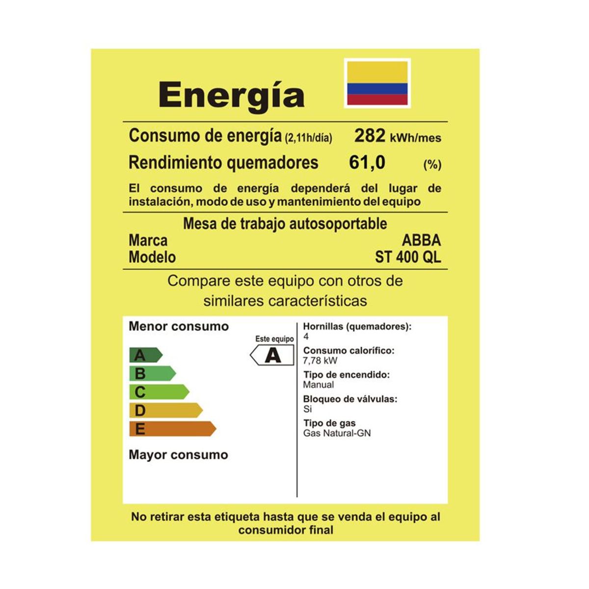 ABBA - Estufa De Mesa Abba ST 4005 Gn -Negro