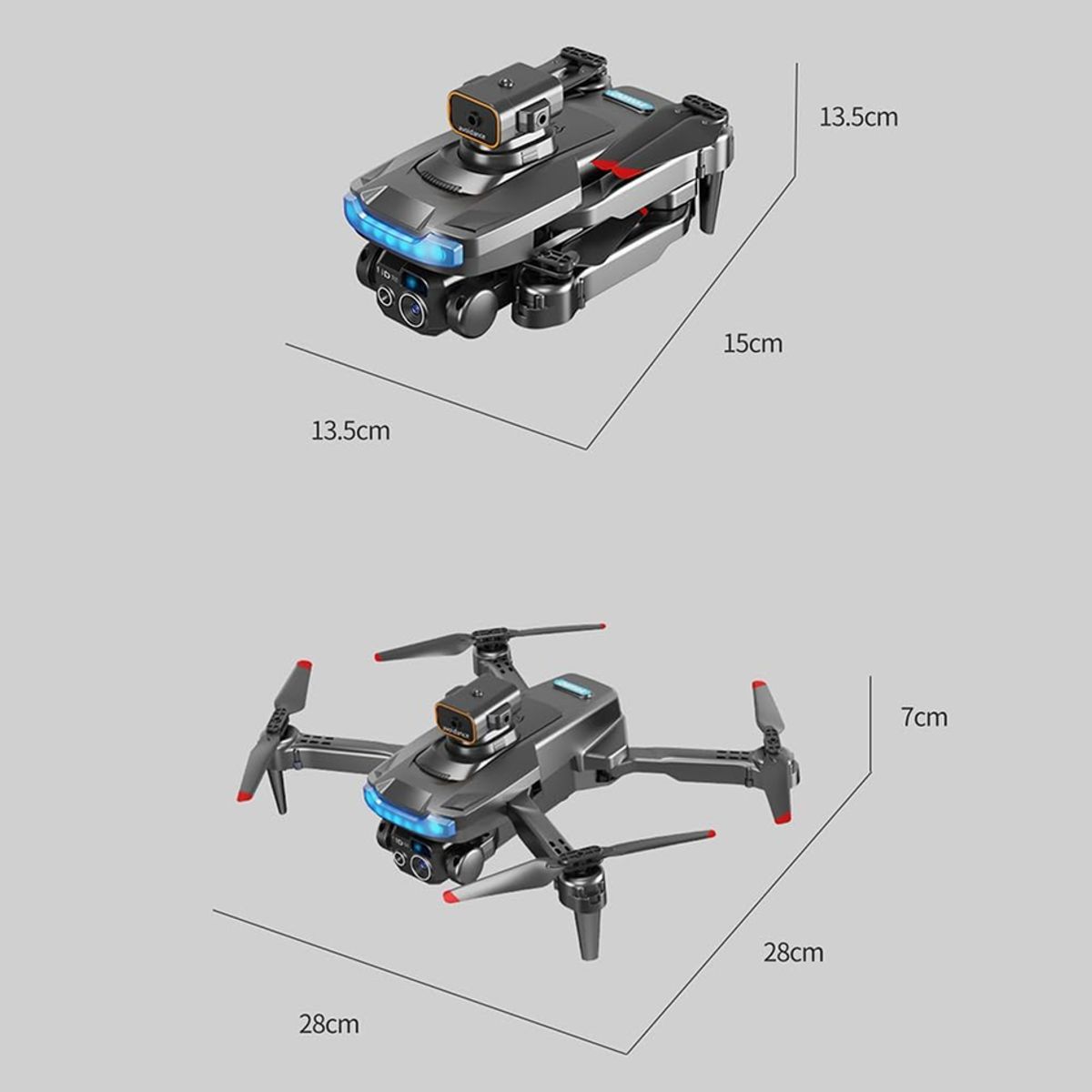 GENERICO - Drone Cámara Dual Hd 4k Con Flujo Optico 3 baterias(blanco)