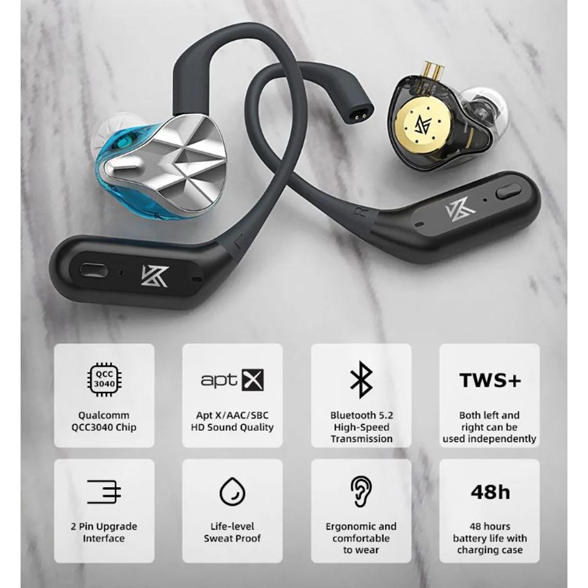 KZ - Modulo Bluetooth 5.2 Kz Az09 Pro // Zsn Dq6 Zs10 Pro Zsx Zax