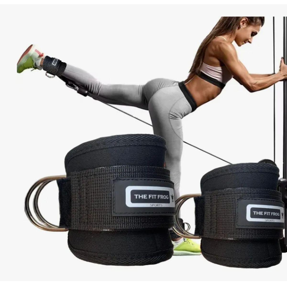 GENERICO - Ankle Straps Tobillera Polea Gym The Fit Frog Sports