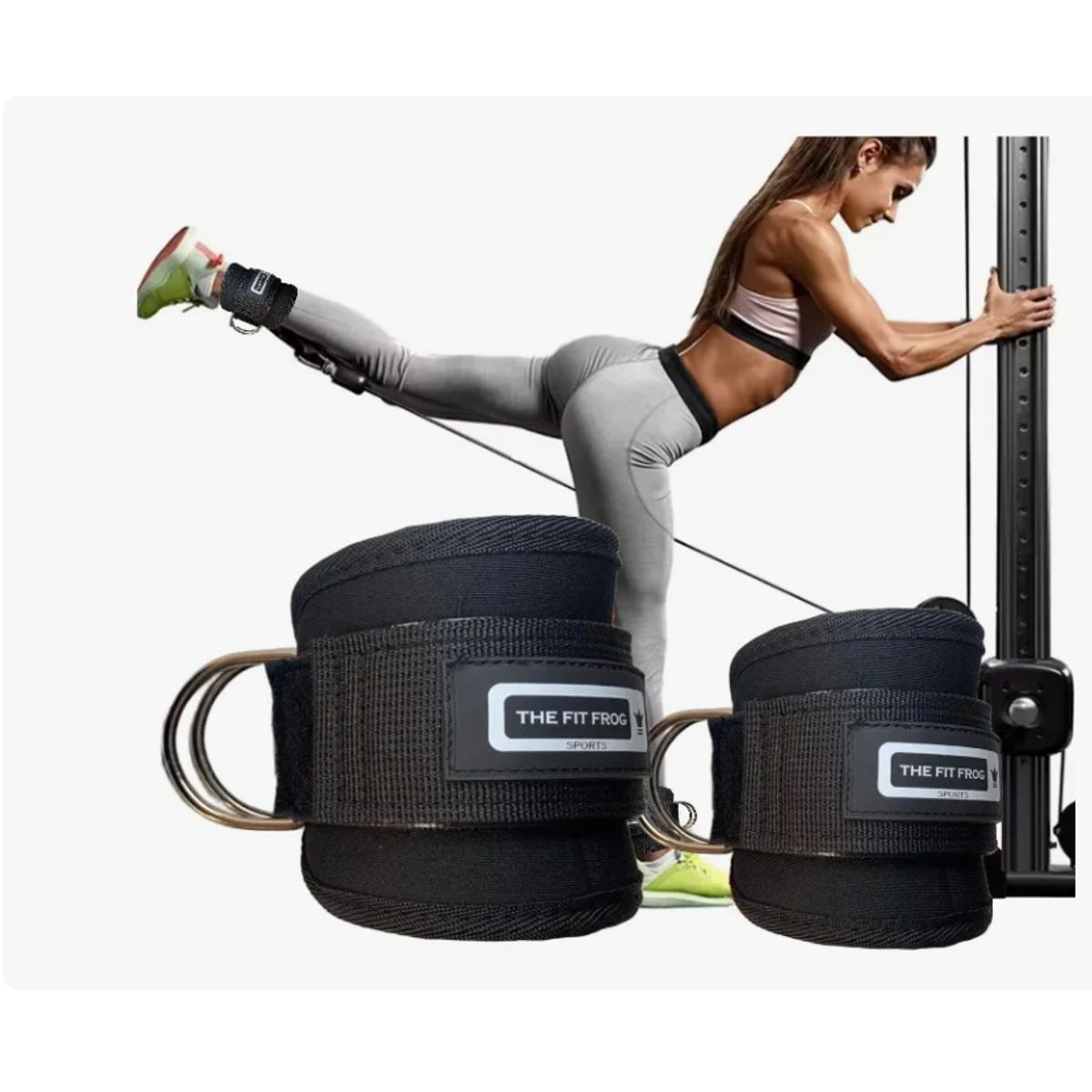 GENERICO - Ankle Straps Tobillera Polea Gym The Fit Frog Sports