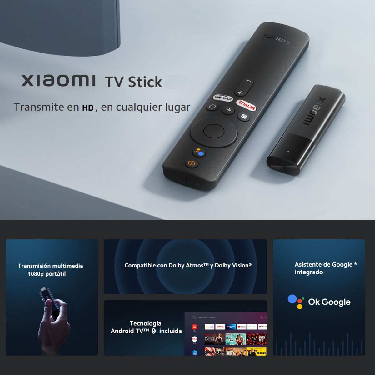 XIAOMI - Xiaomi Mi Tv Stick Chromecast 1080p Android 8gb Rom 1gb Ram