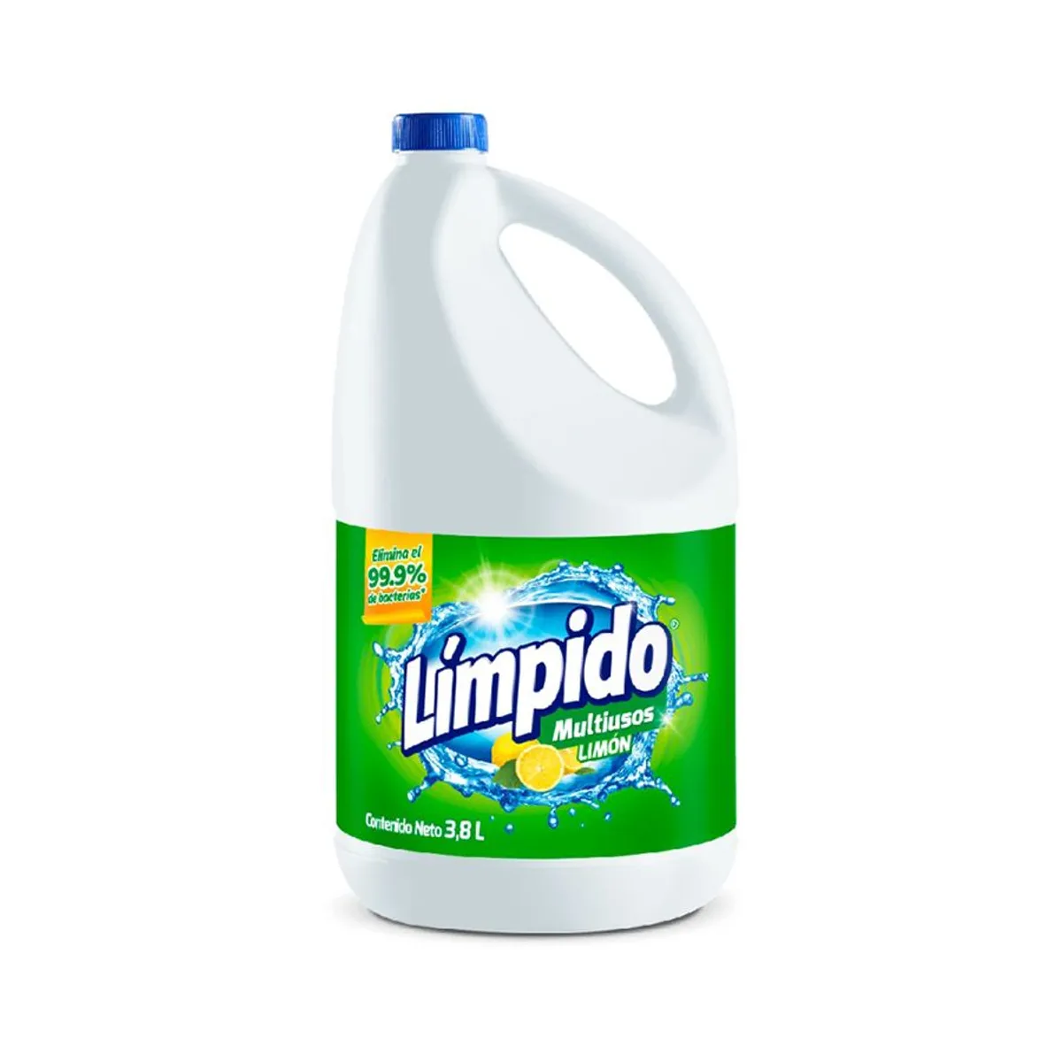 TECNOQUIMICAS - Blanqueador Multiusos Límpido Limón Botella 3.800 ml