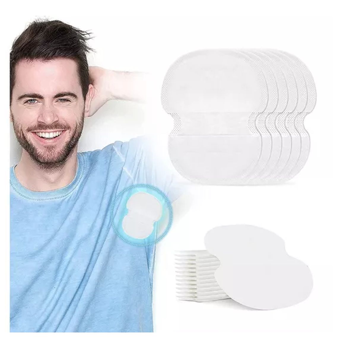 GENERICO - 10 Parches Axila Absorver Sudor Fiesta Camisa Blusa Camiseta