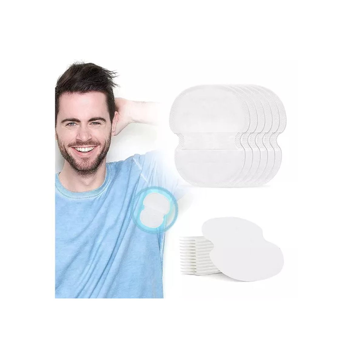 GENERICO - 10 Parches Axila Absorver Sudor Fiesta Camisa Blusa Camiseta