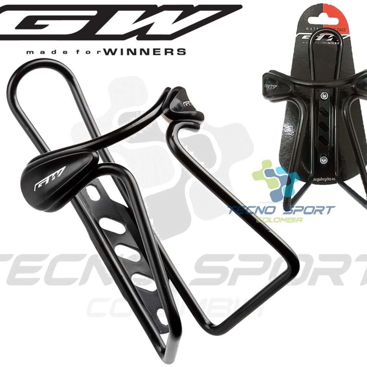 GW - Porta Caramañola Gw Base Soporte Termo Bicicleta Aluminio