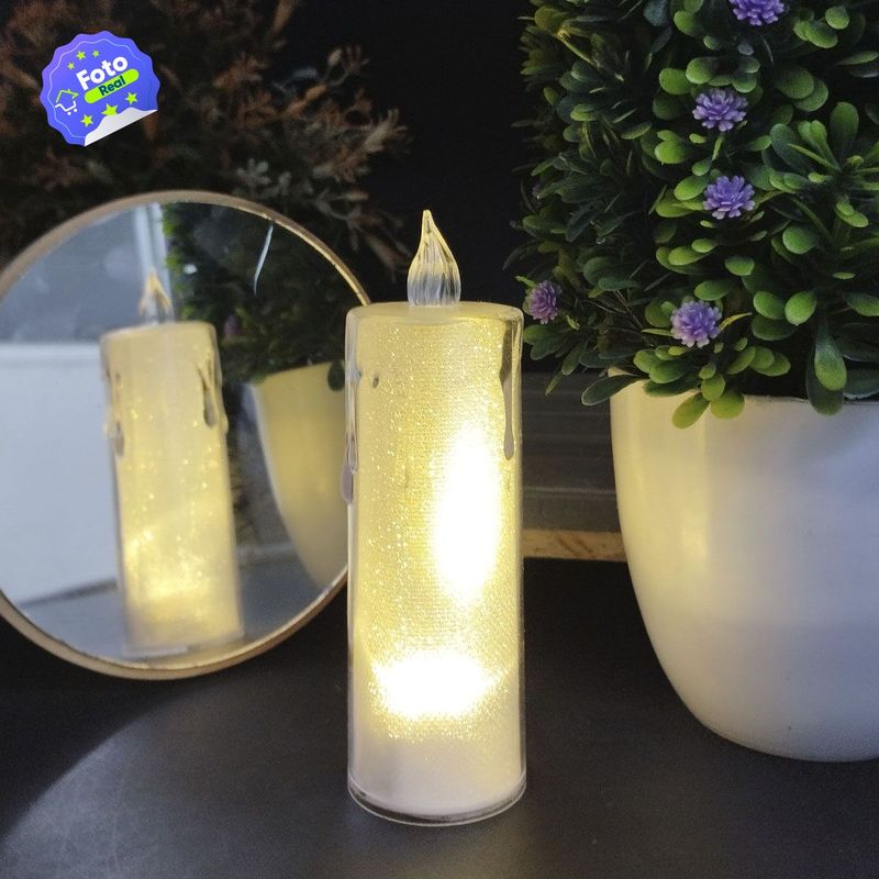 COMPRALOENCASA COM - Vela Led Efecto Cristal Decoración Hogar EFC1