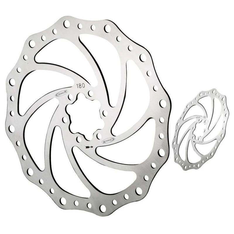 GENERICO - Disco Rotor Freno Ravx 180mm 6 Tornillos Repuesto Bicicleta