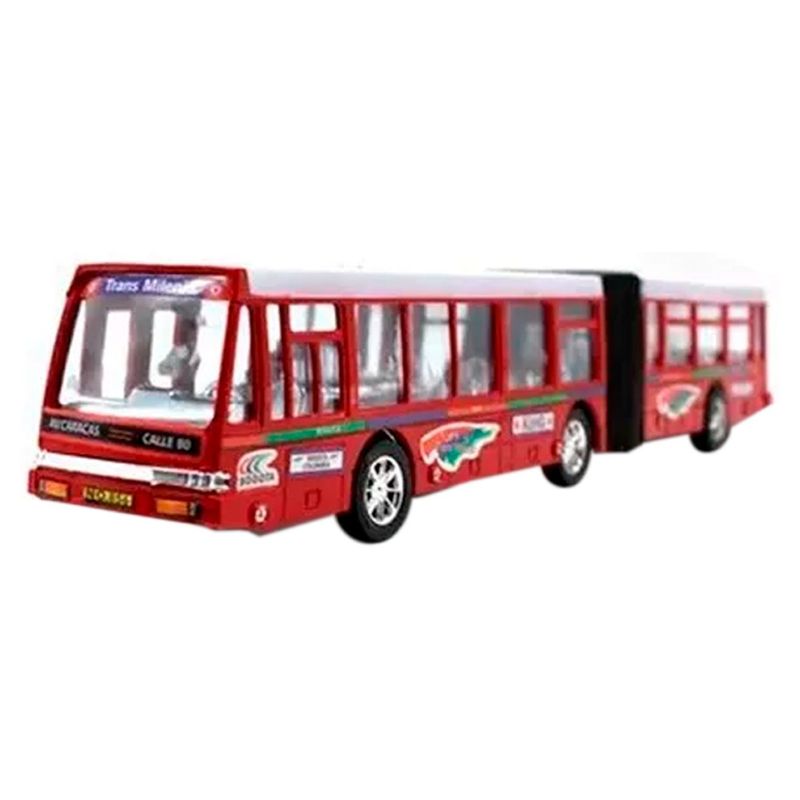 GENERICO - Bus Transmilenio Plastico Carro Medio Transporte Juguete