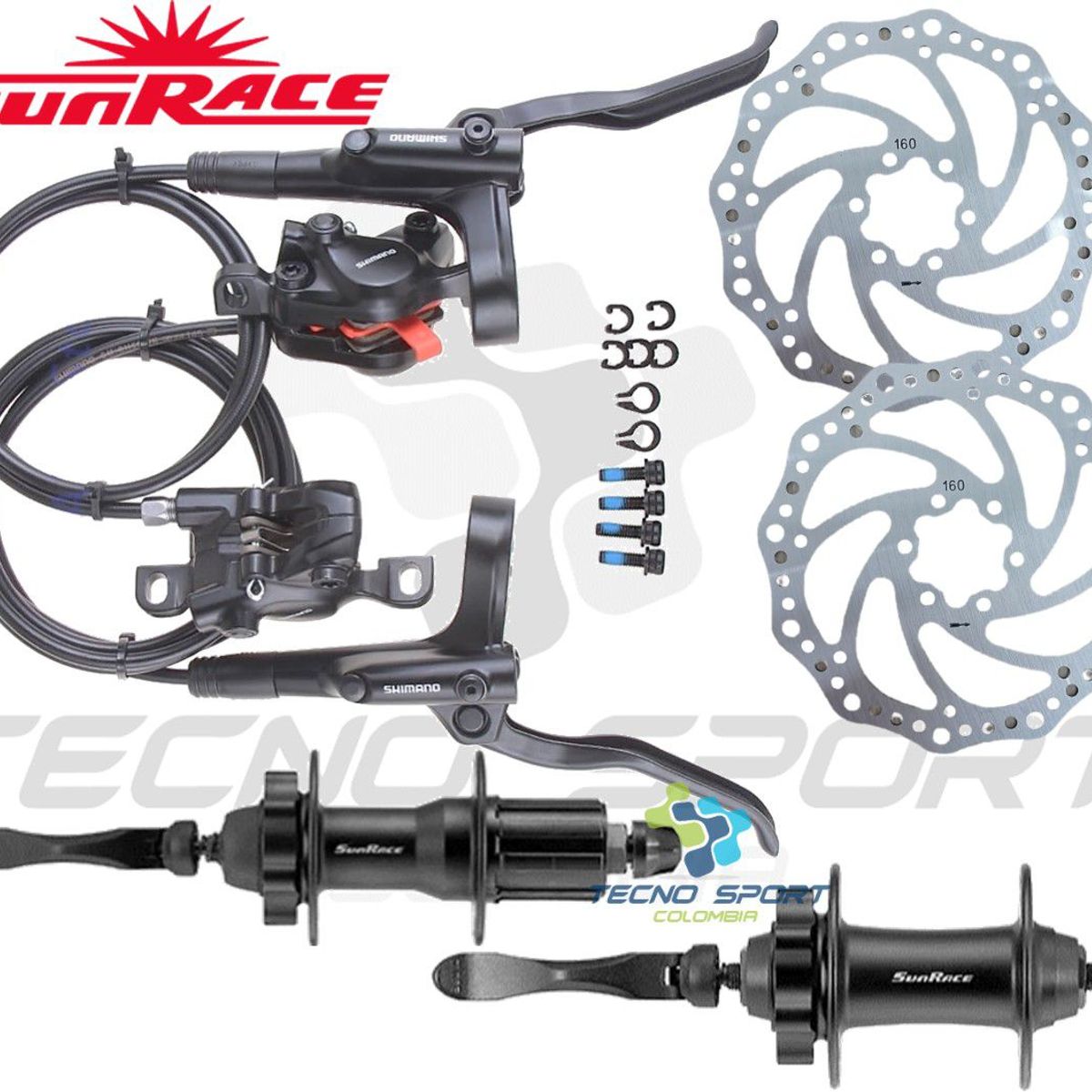 SUNRISE - Grupo Bicicleta Sunrace 9v Monoplato Hidraulico Mtb