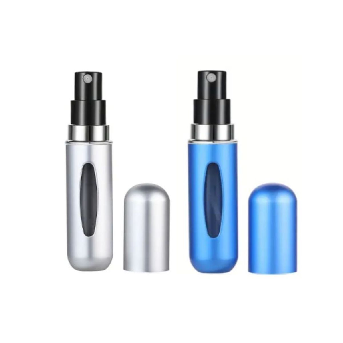 GENERICO - Atomizador Mini Botella Recargable Perfume Spray Aluminio x2