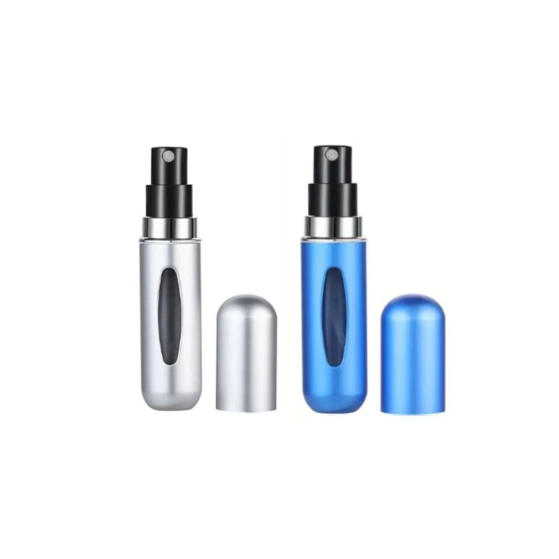 GENERICO - Atomizador Mini Botella Recargable Perfume Spray Aluminio x2