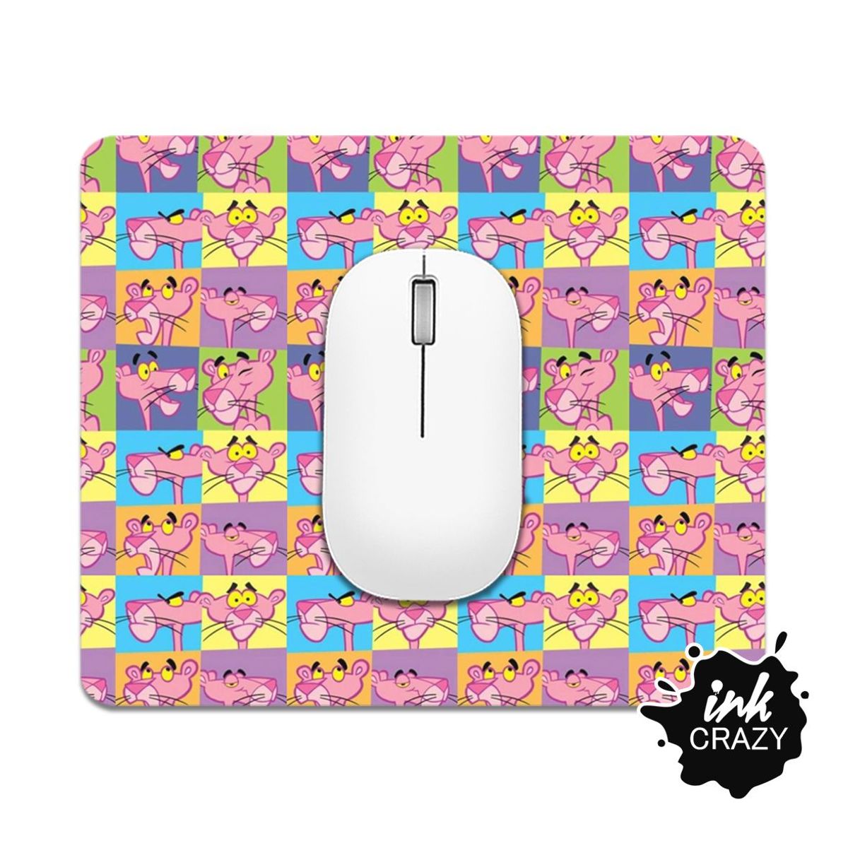GENERICO - Mouse Pad Pantera Rosa Mosaico
