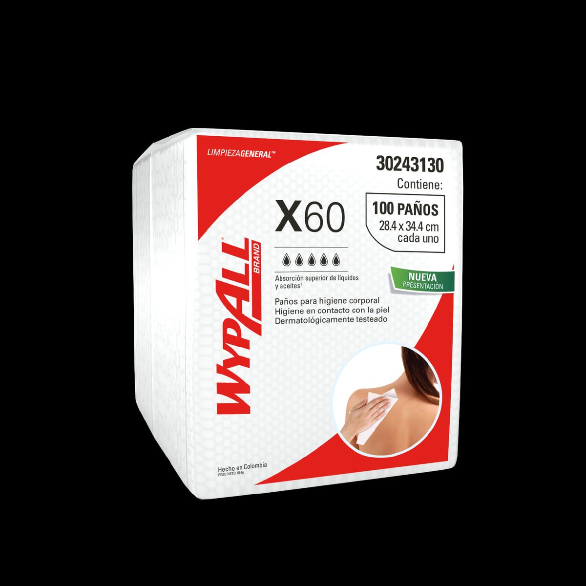 WYPALL - Paños de Limpieza WypAll® X60 Higiene Corporal 100