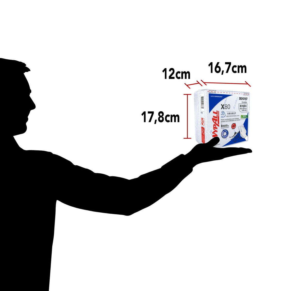 WYPALL - Paños de Limpieza Wypall X80 AZUL Power Pockets