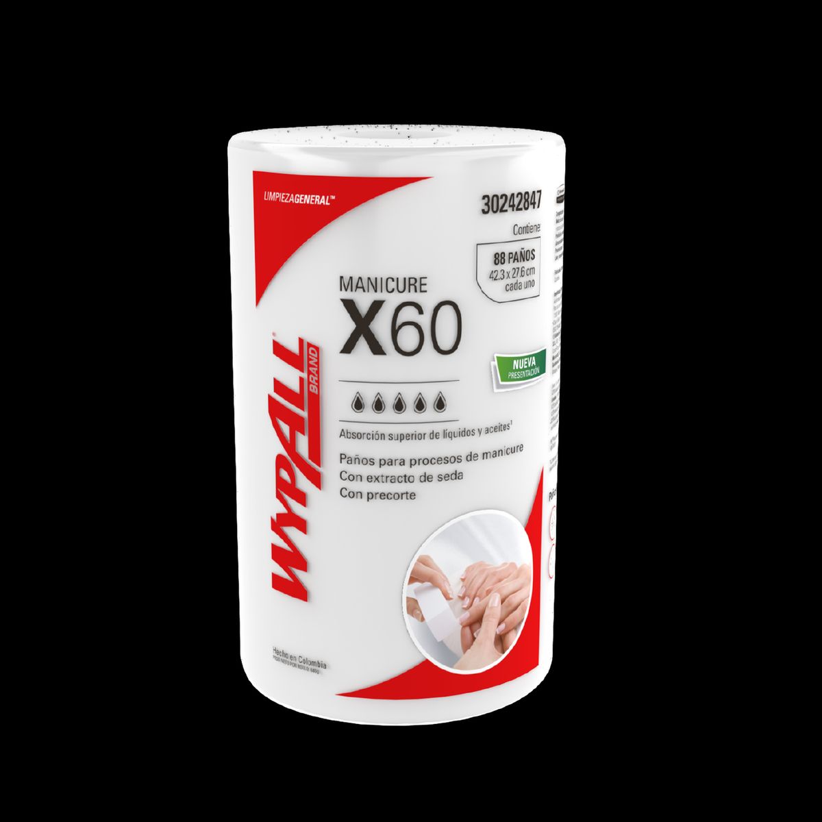 WYPALL - Paños de limpieza WypAll® X60 Manicure 88 paños