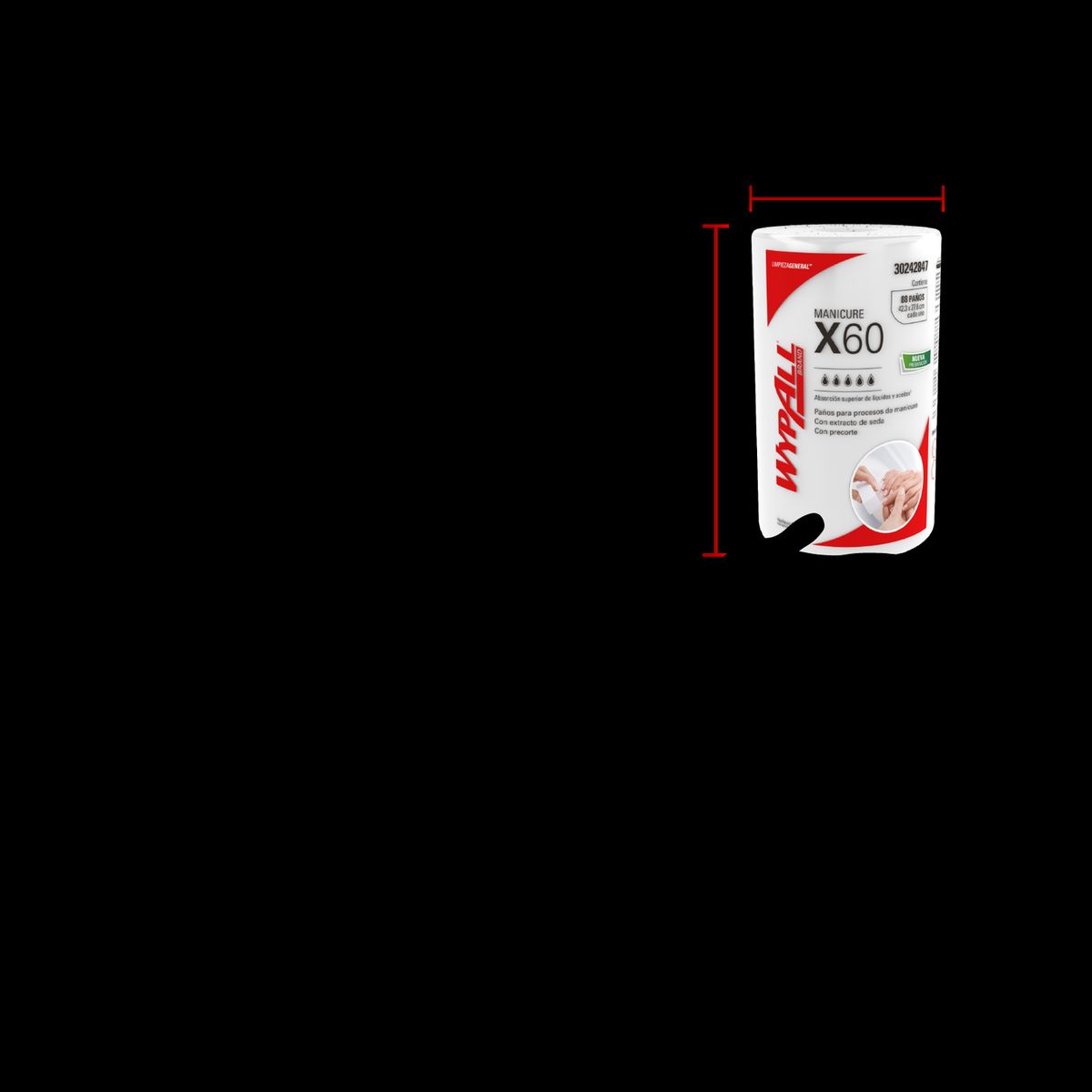 WYPALL - Paños de limpieza WypAll® X60 Manicure 88 paños