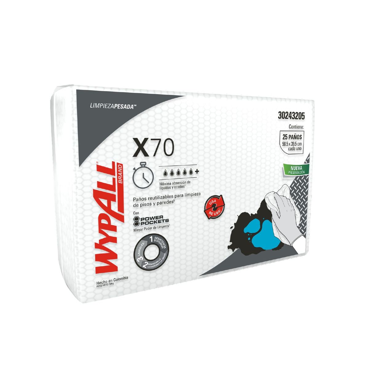 WYPALL - Paños De Limpieza Wypall® X70 Power Pockets 25