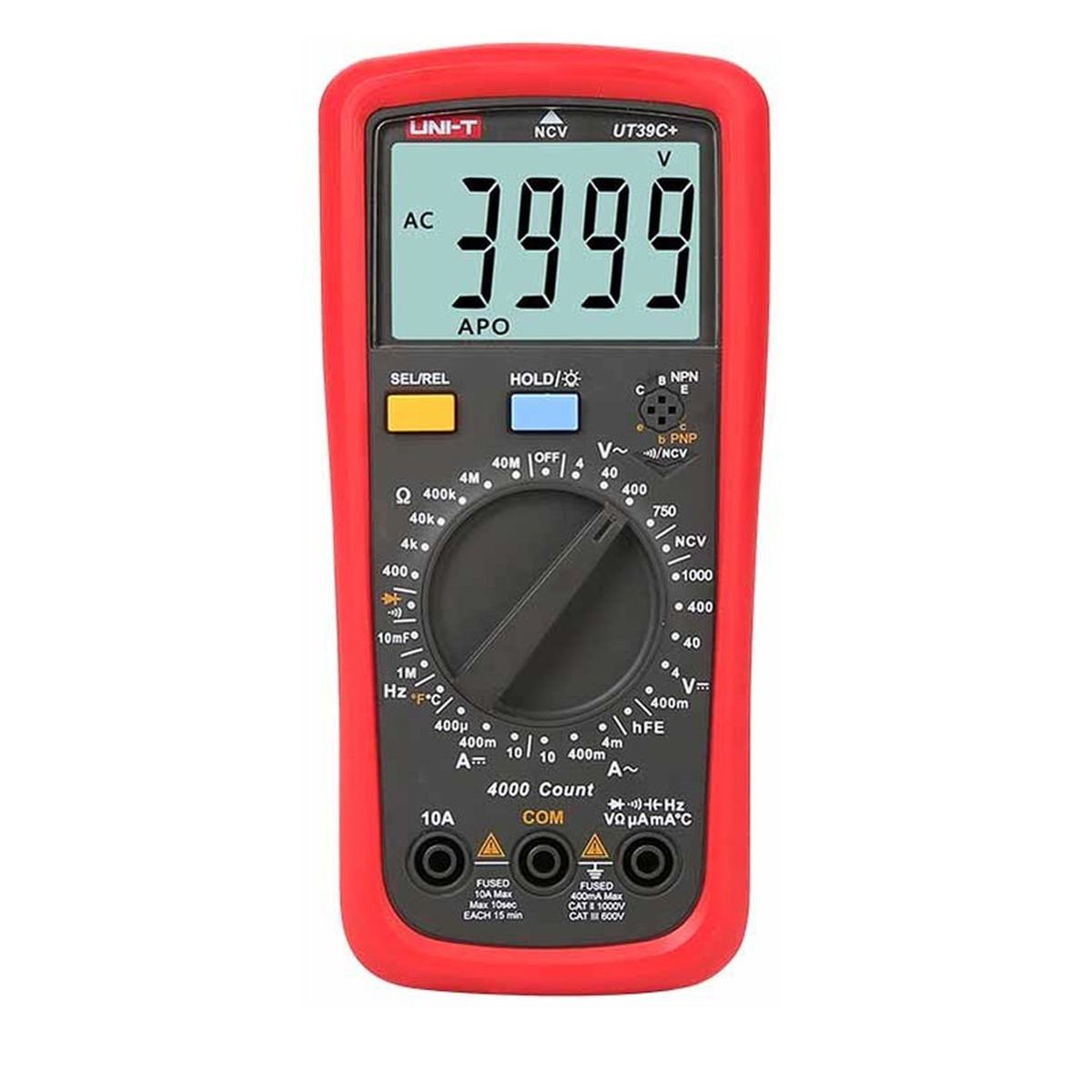 007PLUS - Multímetro Digital Uni-t UT39C NVC temperatura  puntas  termocupla