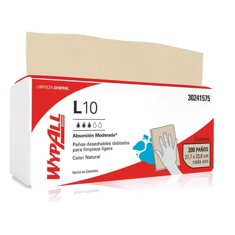 WYPALL - Paños De Limpieza Wypall® L10 toalla en Z Natural 200