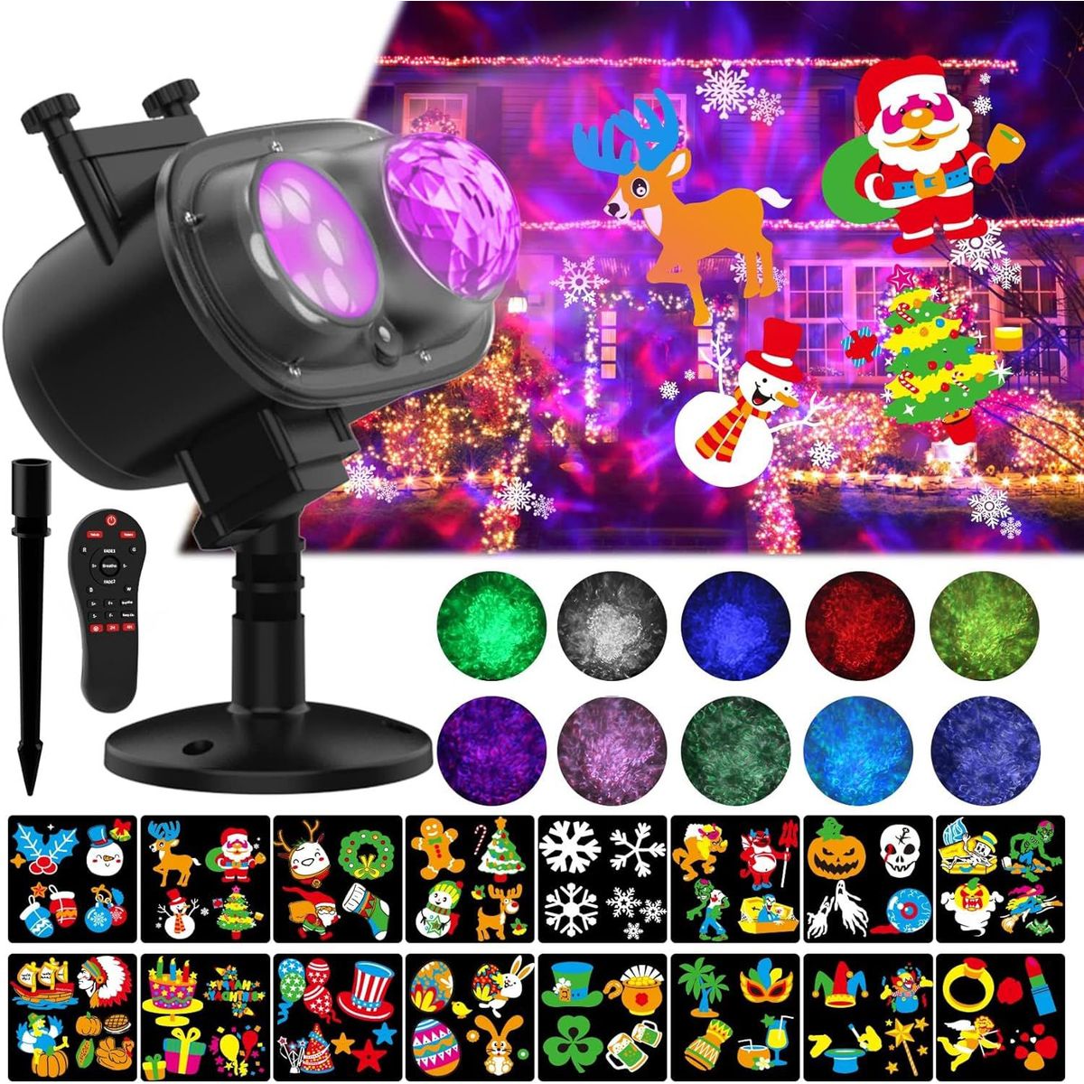 CARER SPARK - HD Proyector Decorativo Navideñas Luces Fiesta Interior
