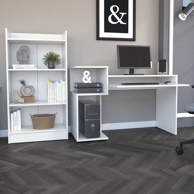 RTA MUEBLES - Combo escritorio atlanter blanco marquez rta muebles clb 8818
