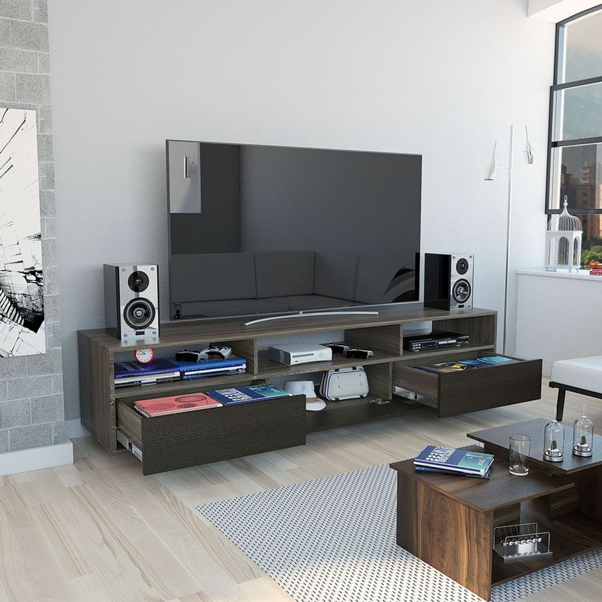 RTA MUEBLES - Rack inferior bellagio rew 2103 RTA