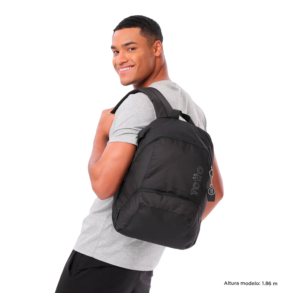 TOTTO - Morral Universitario Gammatto Negro Unisex