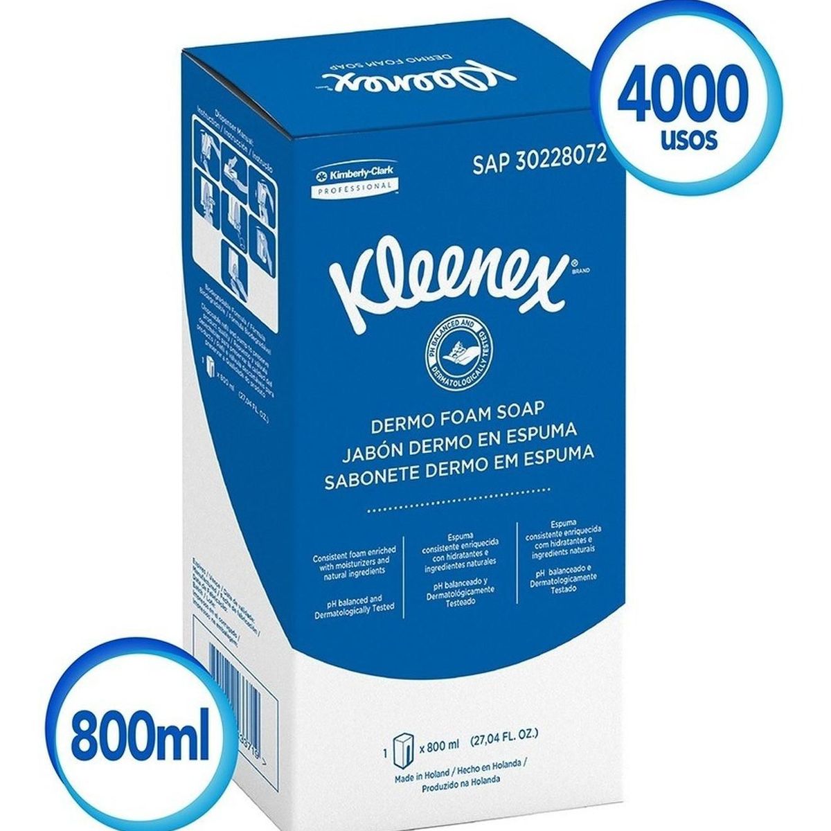 KLEENEX - Jabón Kleenex ® Dermo En Espuma X 800 Ml