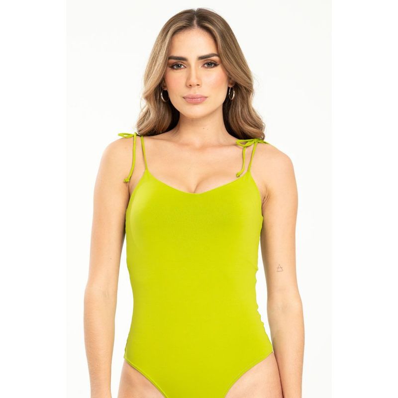 RAGGED - Body tiras amarre Verde manzana Ragged