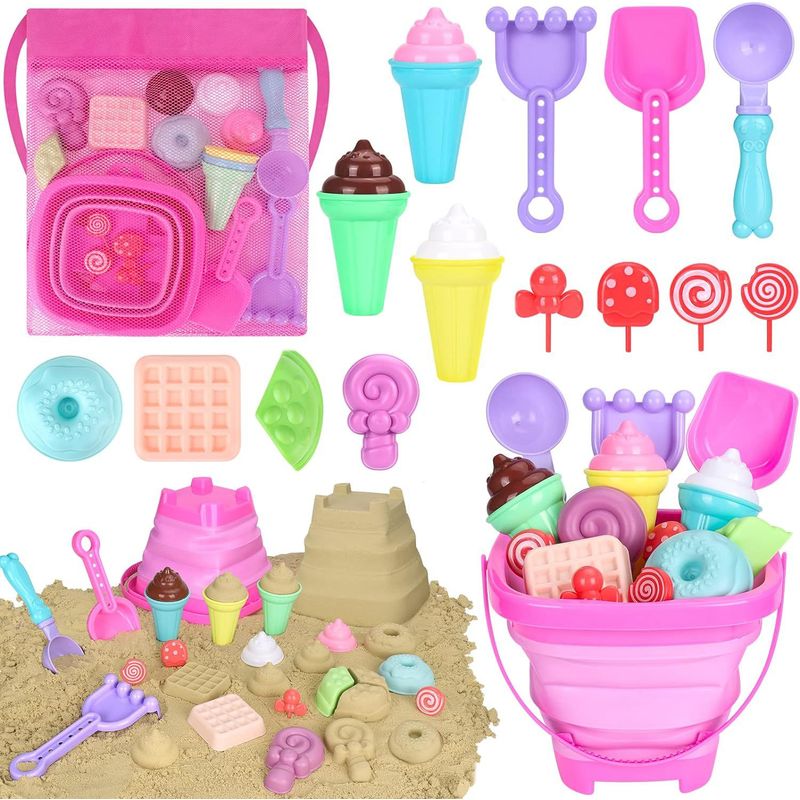 KOBALT - Balde plegable rosa playero