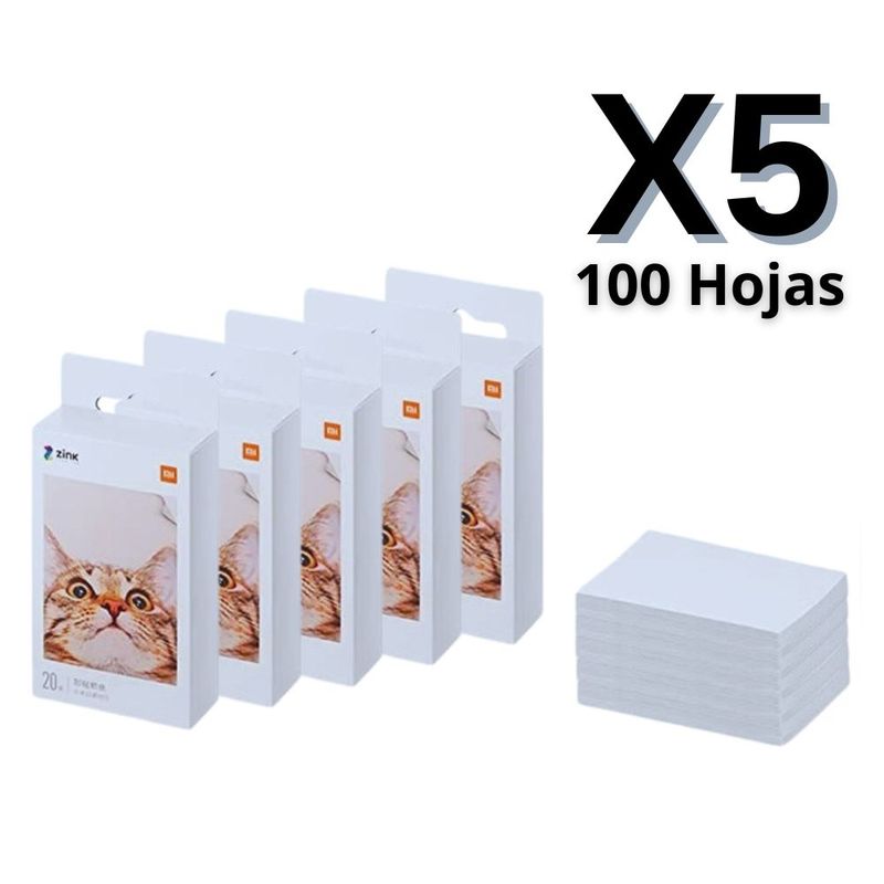 XIAOMI - Papel de Impresora Mi Portable Photo Printer  X5  100 Hojas