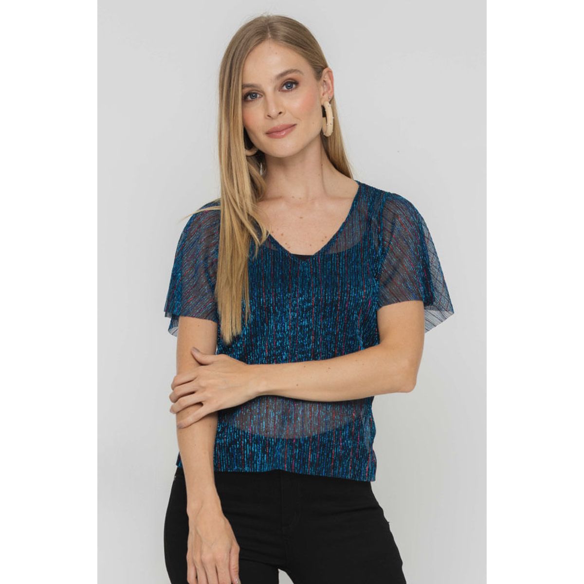 RAGGED - Blusa antillas Azul turquesa Ragged.
