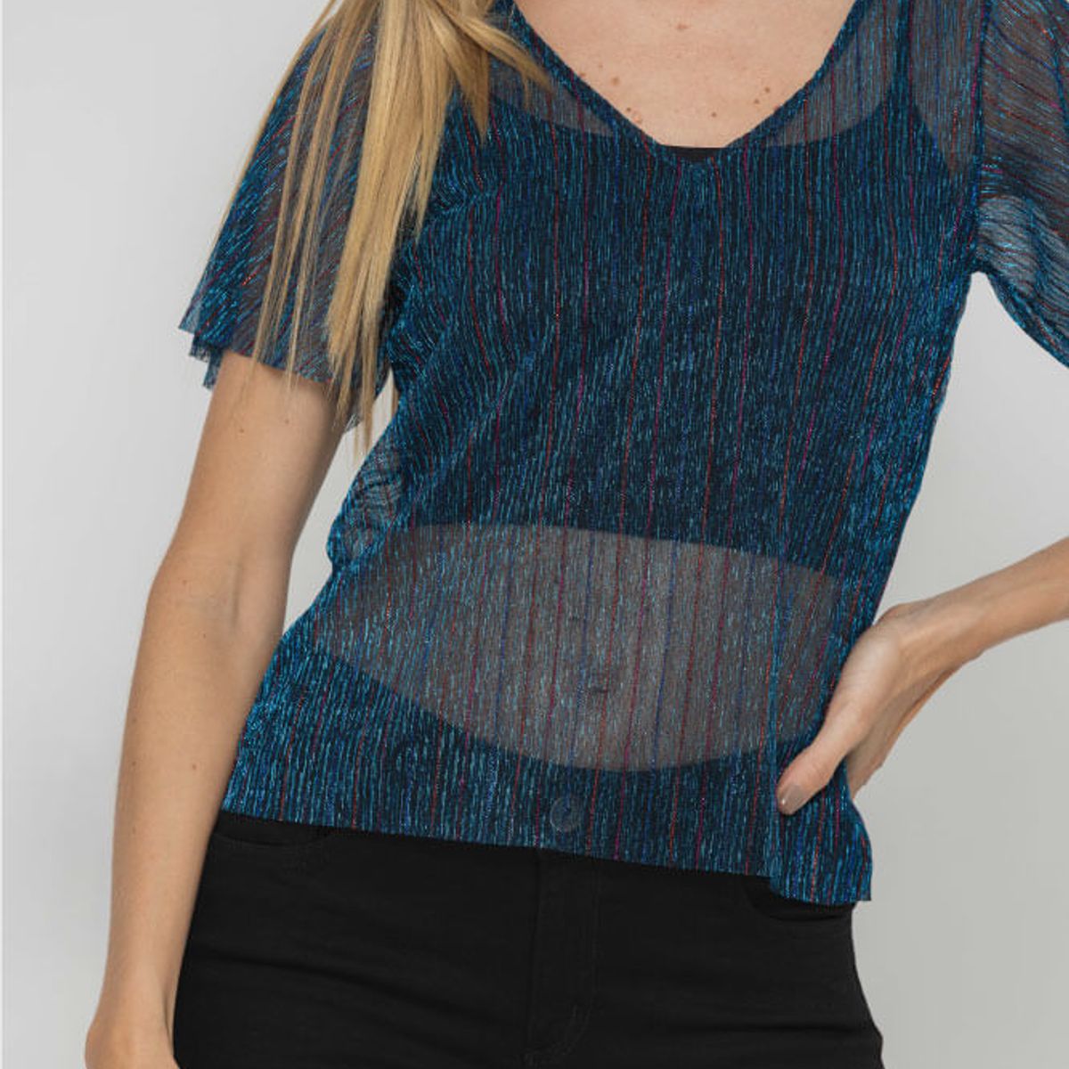 RAGGED - Blusa antillas Azul turquesa Ragged.