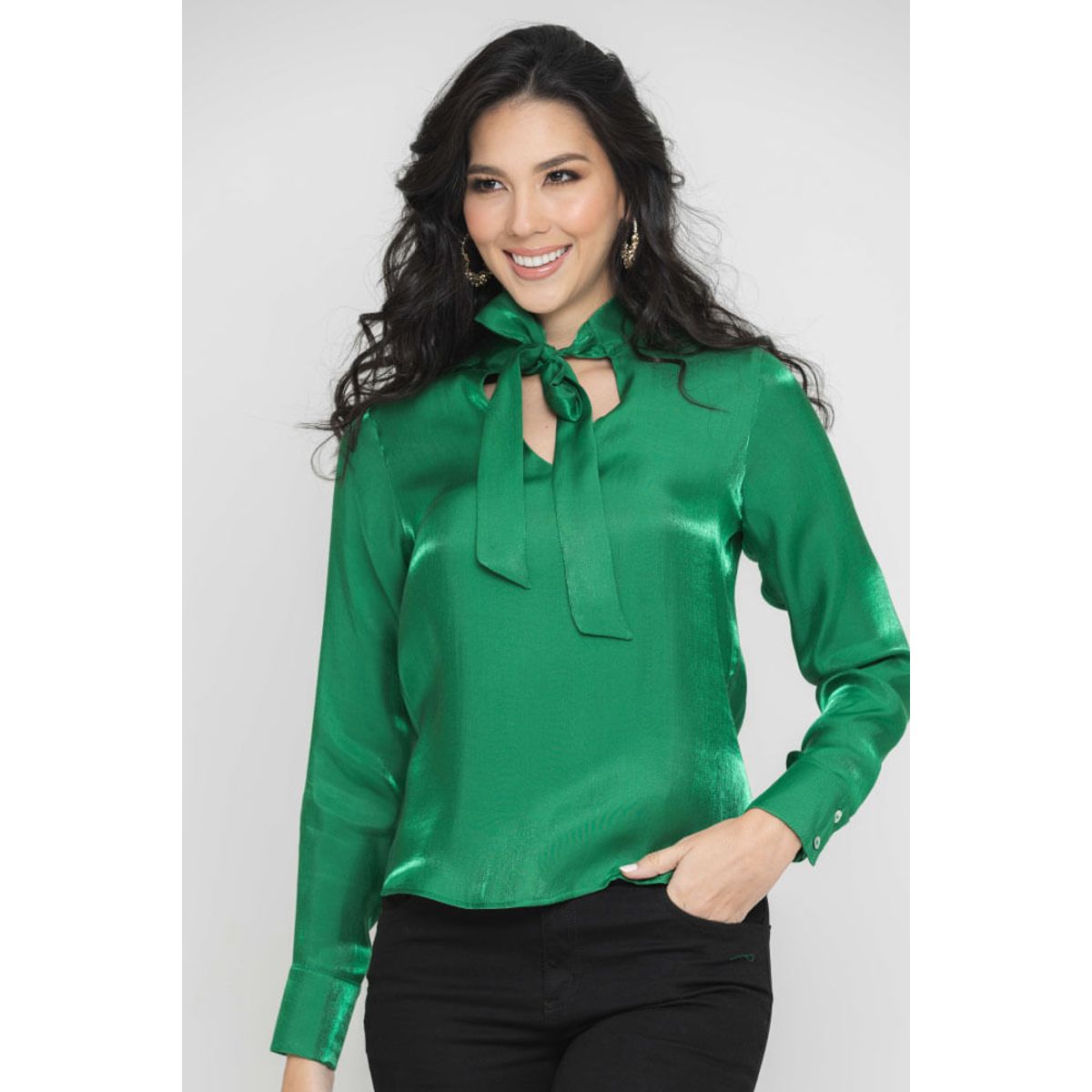 RAGGED - Blusa moroccan Verde pasto Ragged.
