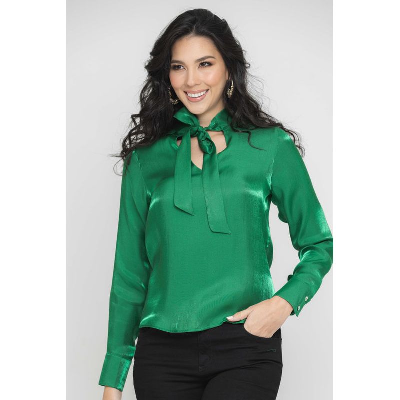 RAGGED - Blusa moroccan Verde pasto Ragged