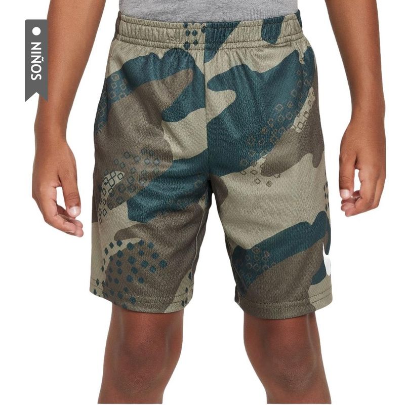 NIKE - Pantaloneta Nike Dri Fit Club Camo Niños-Verde Camuflado