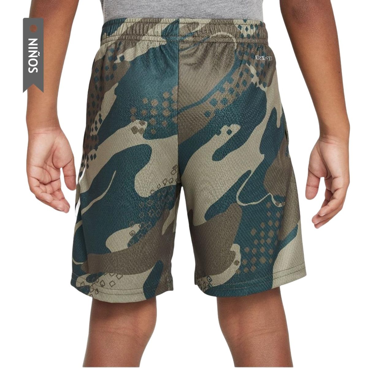 NIKE - Pantaloneta Nike Dri Fit Club Camo Niños-Verde Camuflado