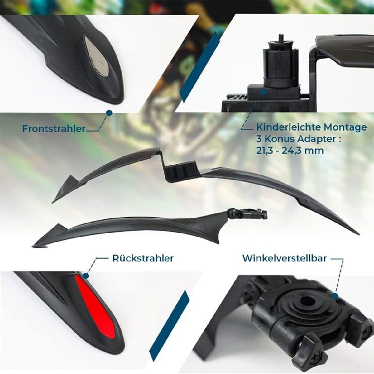 GENERICO - Guardabarros Bicicleta Mtb Deportivos Bici Universal Rin 29