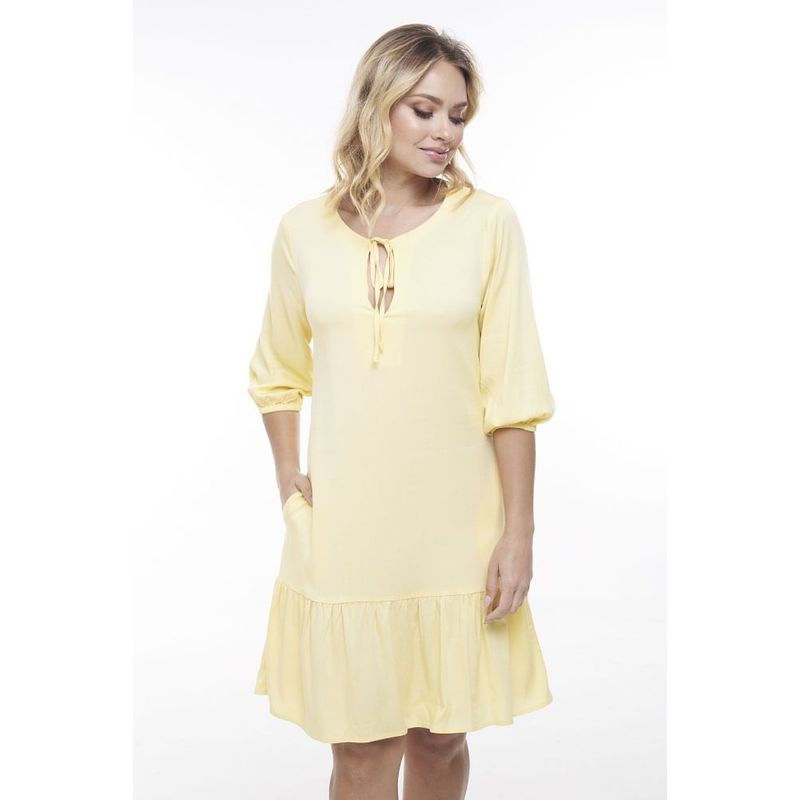 RAGGED - Vestido corto fergie Amarillo claro Ragged