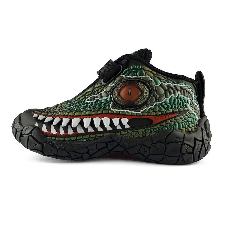 TITINOS - Tenis Dinosaurio Verde Niño Velcro Titinos